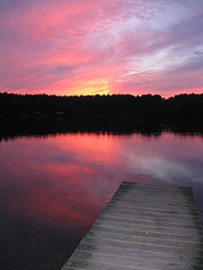 Myles Standish Sunset over pier 2